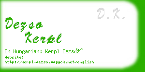 dezso kerpl business card